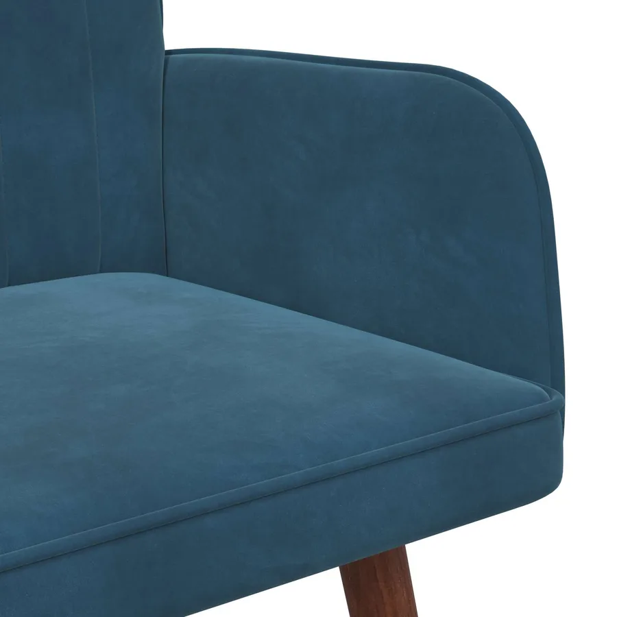 Sofa 2 places Bleu 115 x 61 x 87 cm Velours - 7