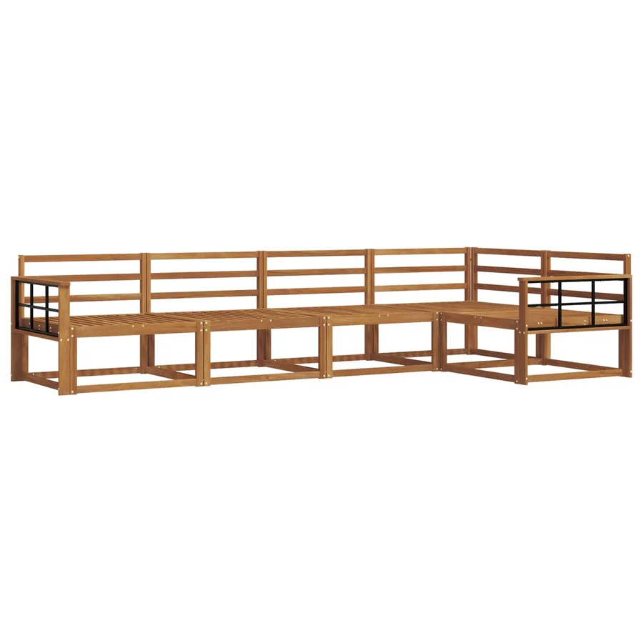 Ensemble de canapés d'extérieur 5 pcs Naturel - 2