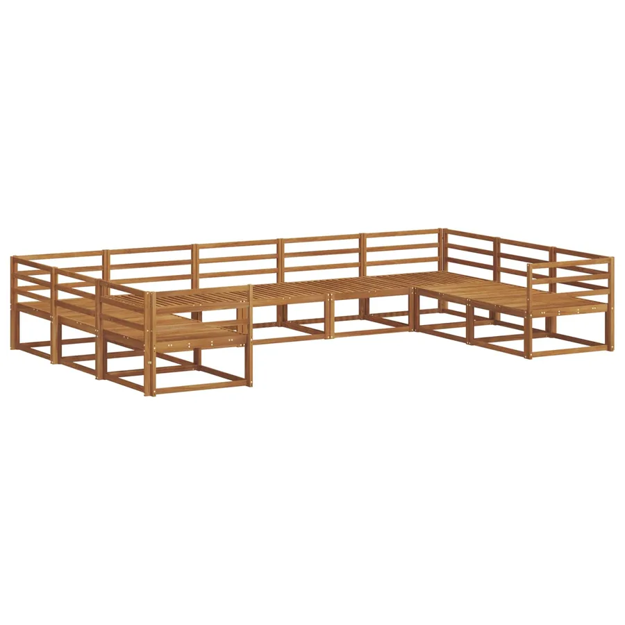 Ensemble de canapés d'extérieur 9 pcs Naturel - 2