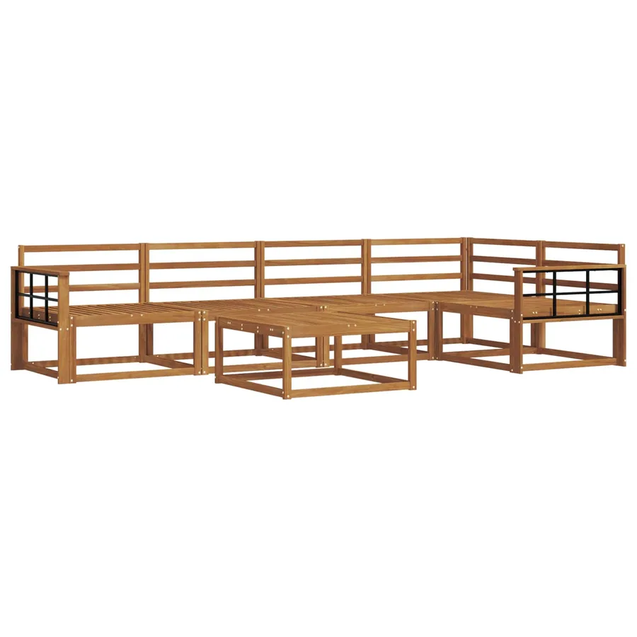 Ensemble de canapés d'extérieur 6 pcs Naturel - 2