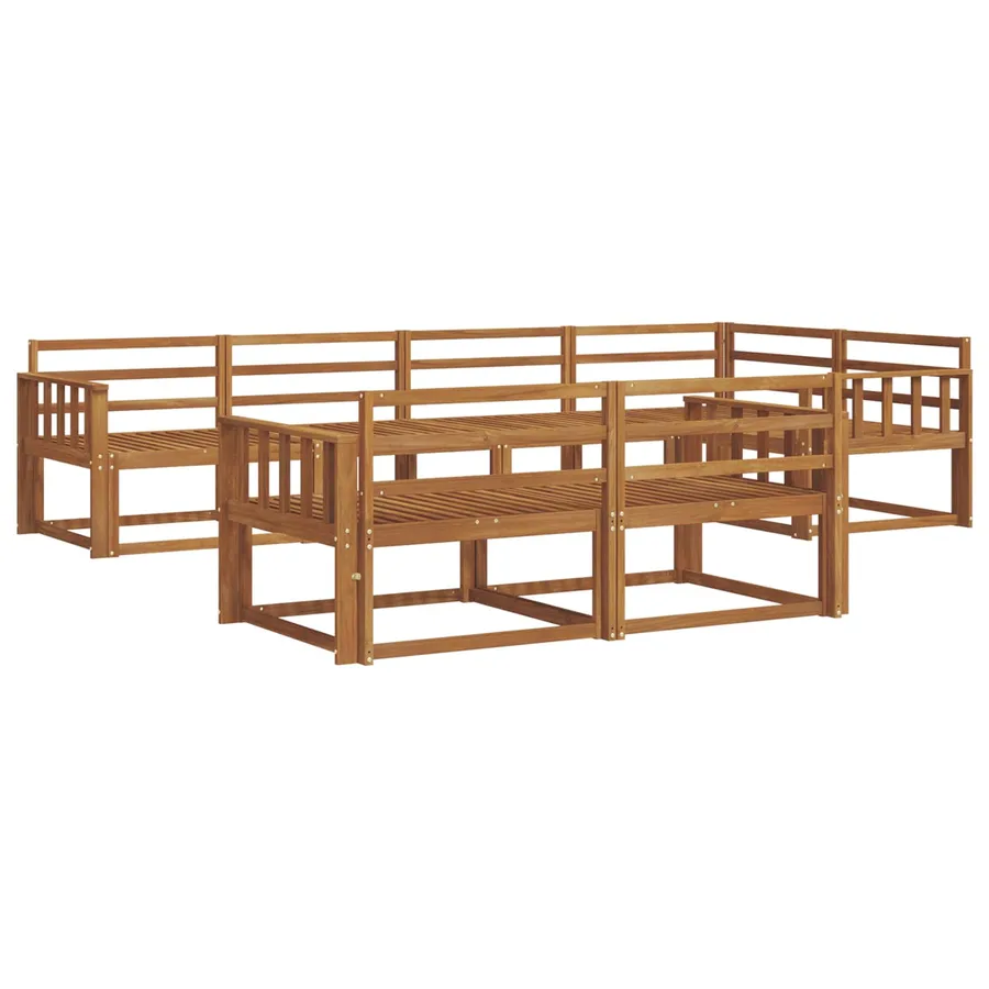 Ensemble de canapés d'extérieur 7 pcs Naturel - 2