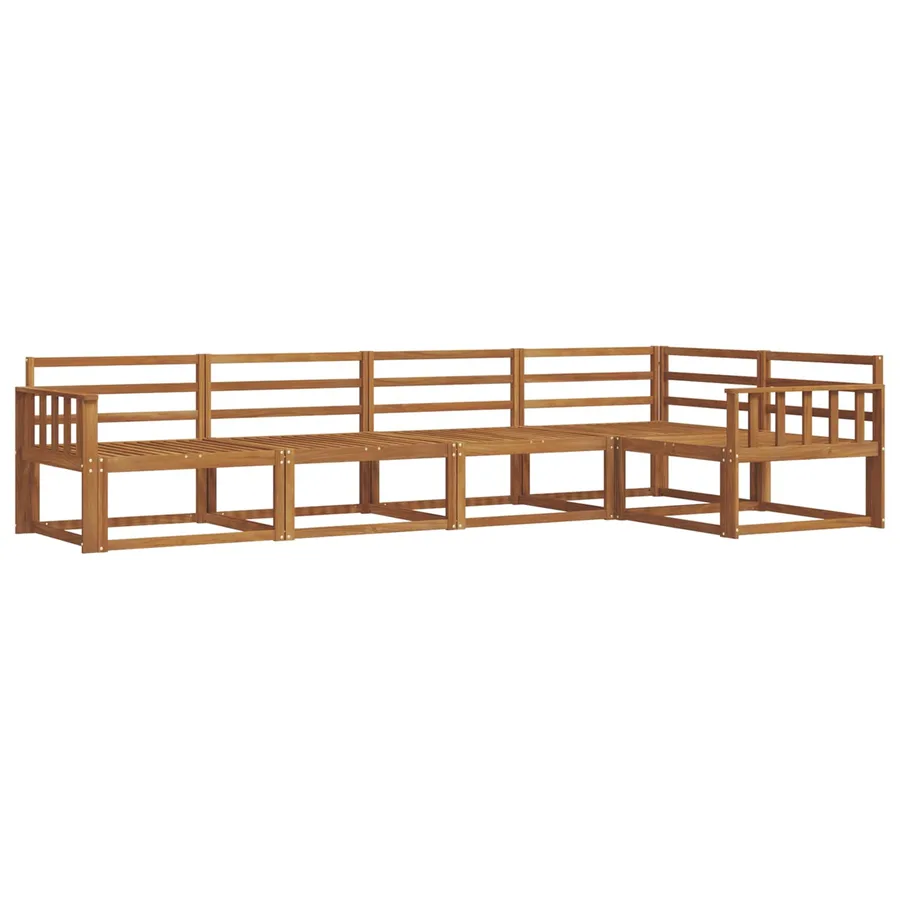 Ensemble de canapés d'extérieur 5 pcs Naturel - 2