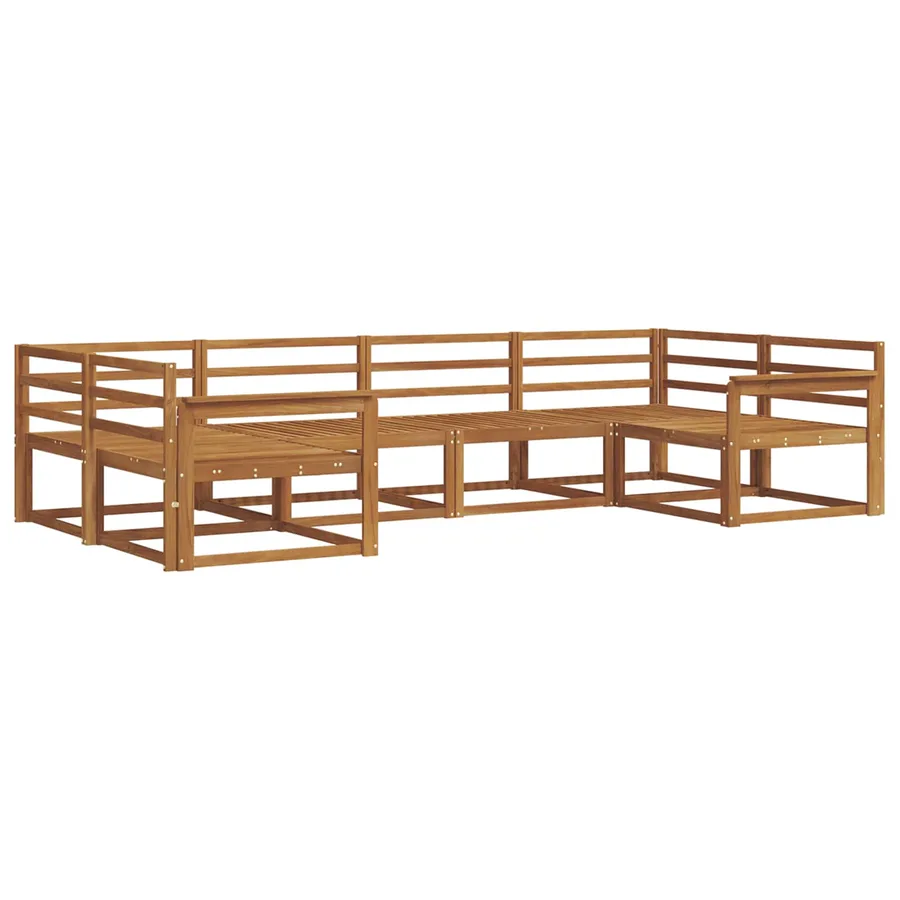 Ensemble de canapés d'extérieur 6 pcs Naturel - 2