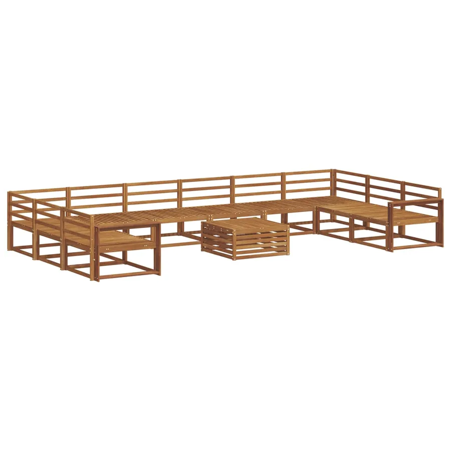 Ensemble de canapés d'extérieur 11 pcs Naturel - 2