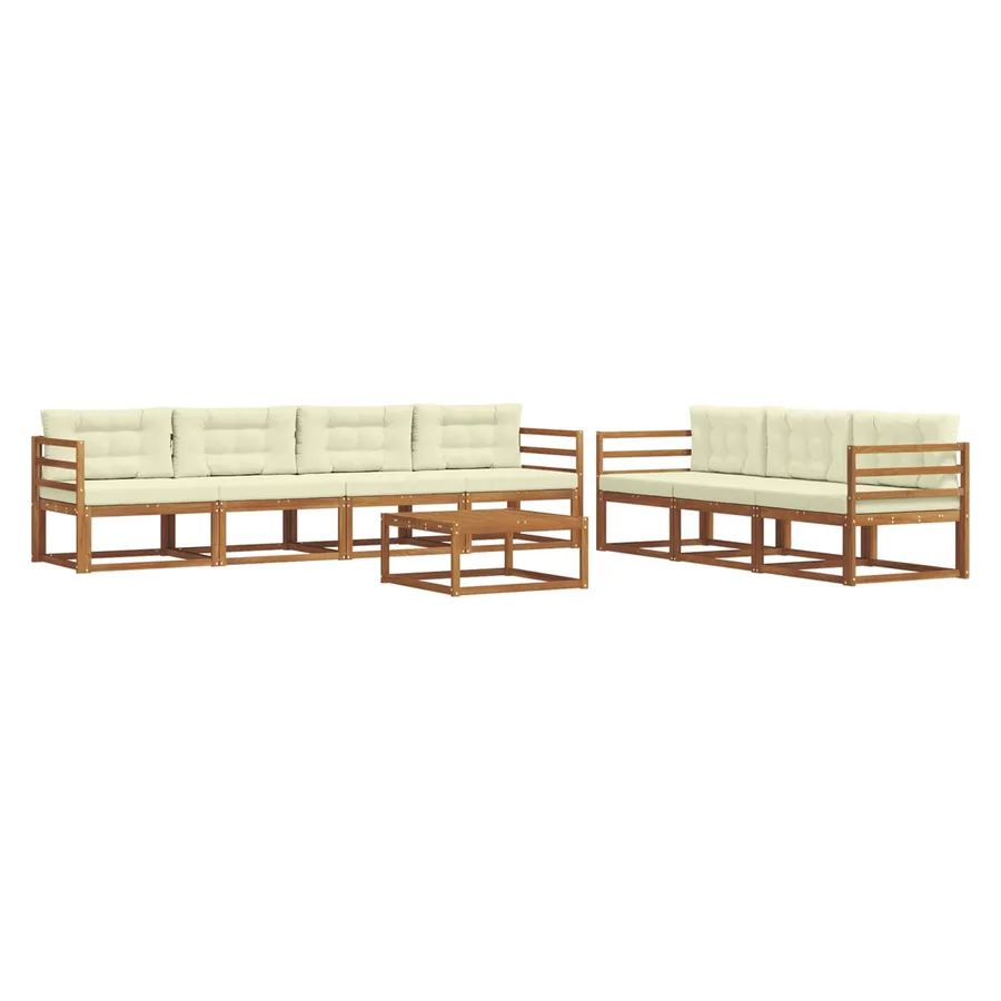 Ensemble de canapés d'extérieur 8 pcs Naturel et Crème - 2
