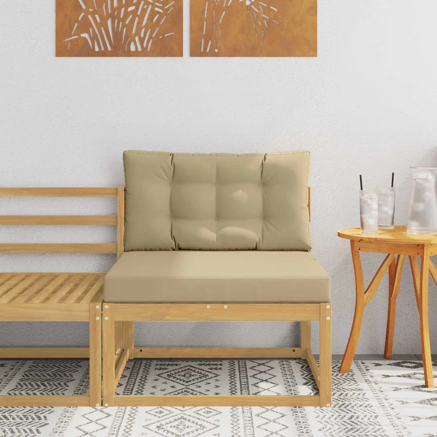Sofa de milieu extérieur Polyester Blanc