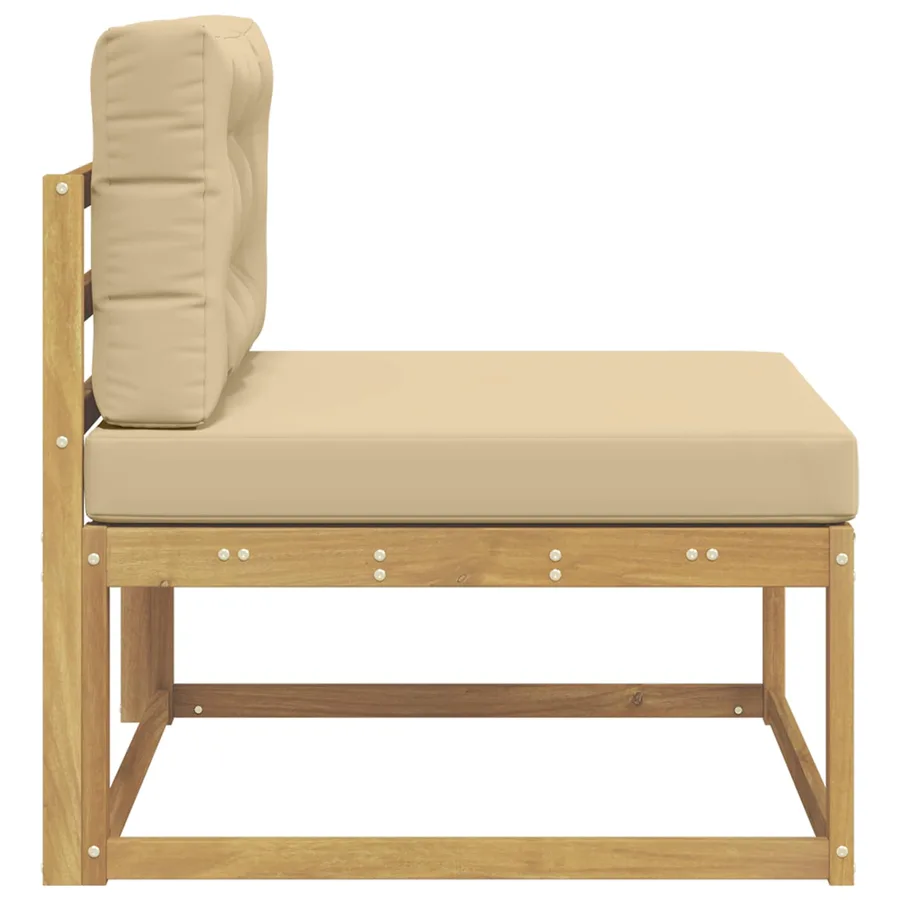 Sofa de milieu extérieur Polyester Blanc - 4