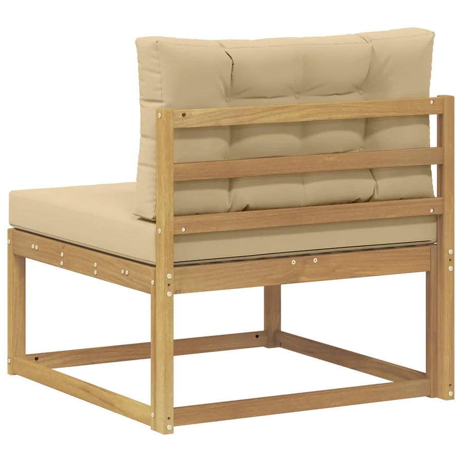 Sofa de milieu extérieur Polyester Blanc - 5