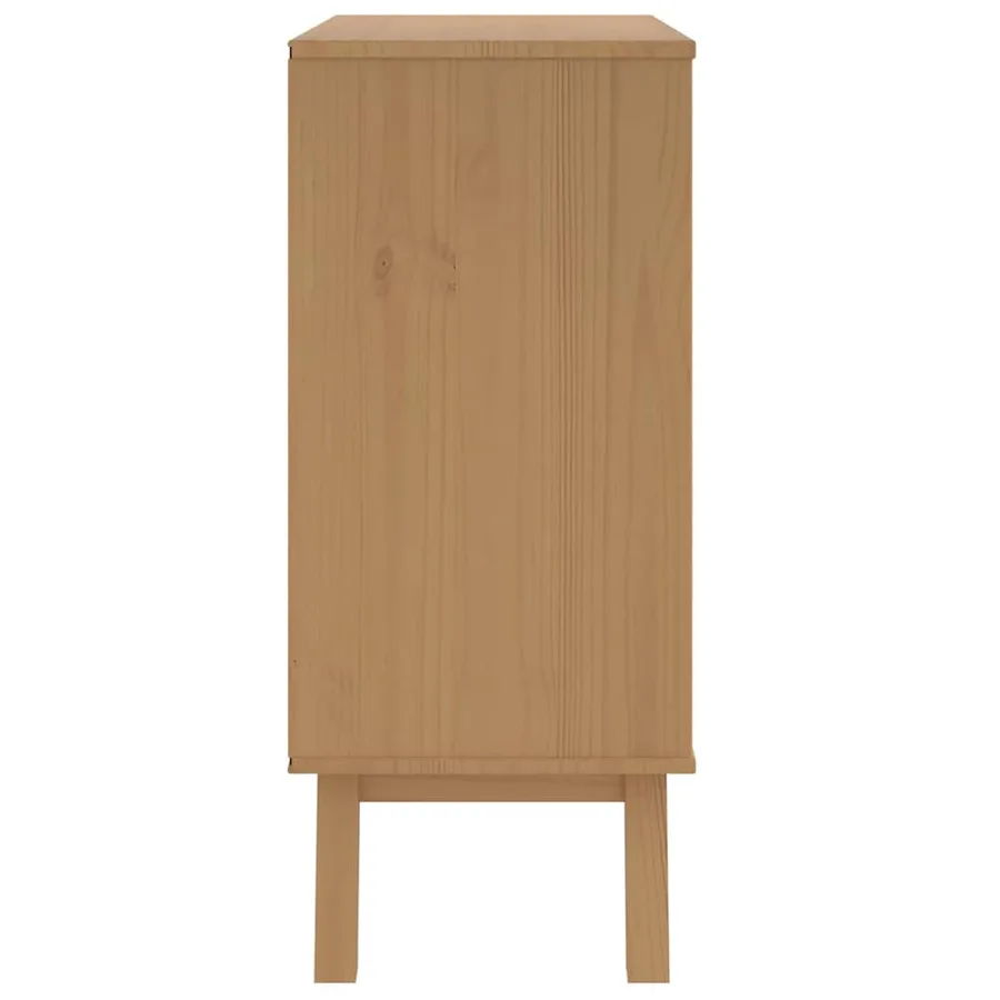Armoire à tiroirs OLDEN blanc et marron bois de pin solide - 8