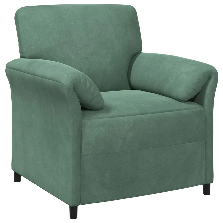Canapé 1 place Vert Mer 88 x 83 x 95 cm Velours - 2