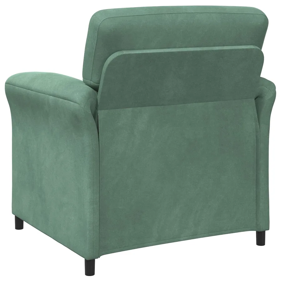 Canapé 1 place Vert Mer 88 x 83 x 95 cm Velours - 5