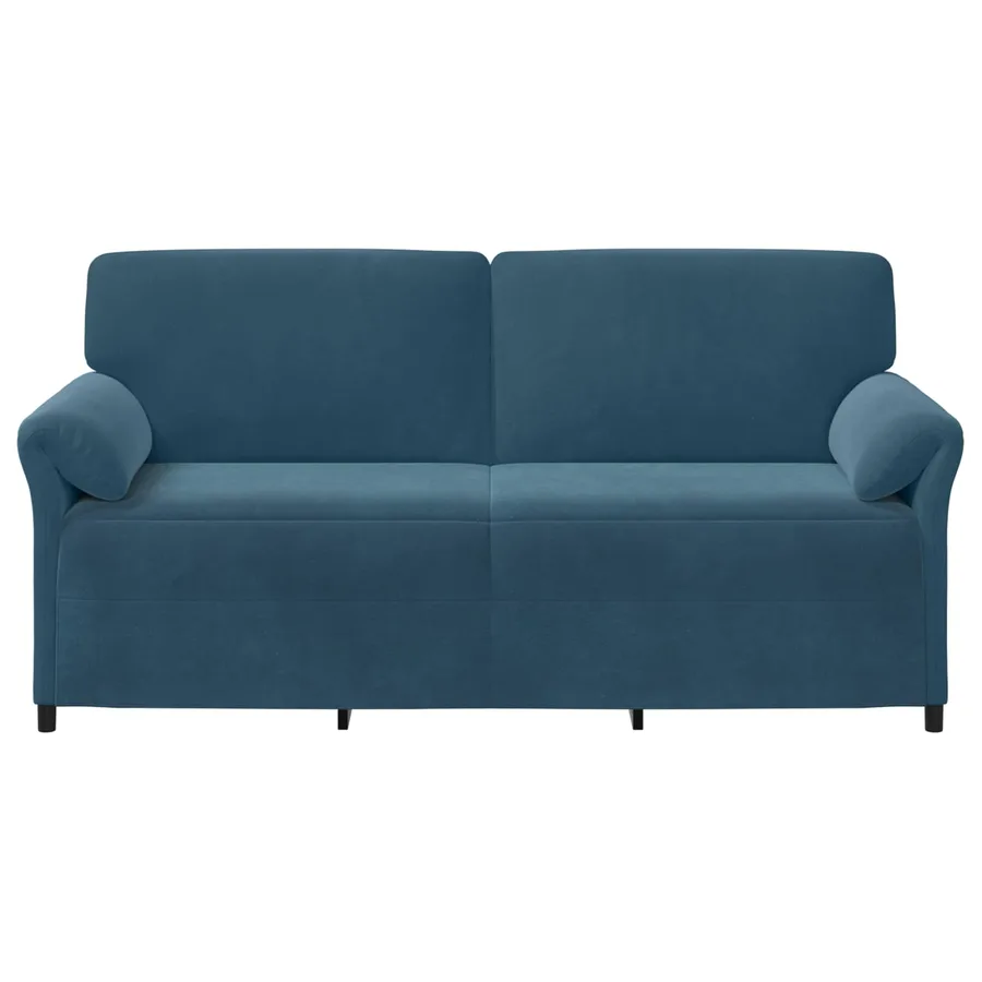 Sofa 3 places Bleu 198 x 83 x 95 cm Velours - 3