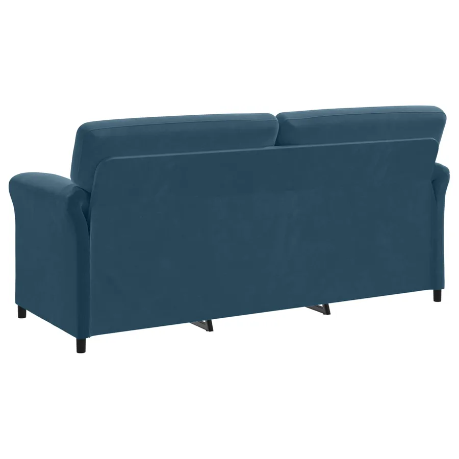 Sofa 3 places Bleu 198 x 83 x 95 cm Velours - 5