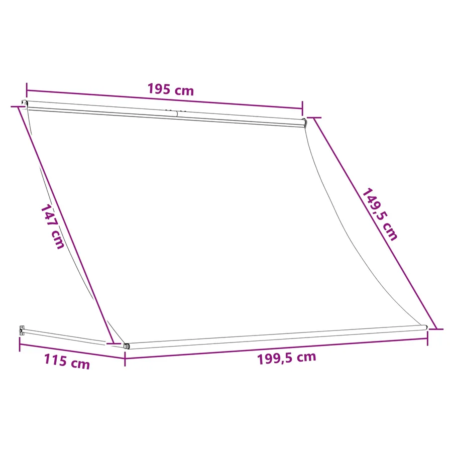 Auvent Marron 200 x 150 cm - 7