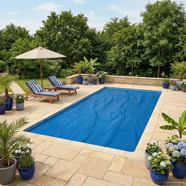 Couverture de piscine solaire 800 x 400 cm 110 μm Carré PE