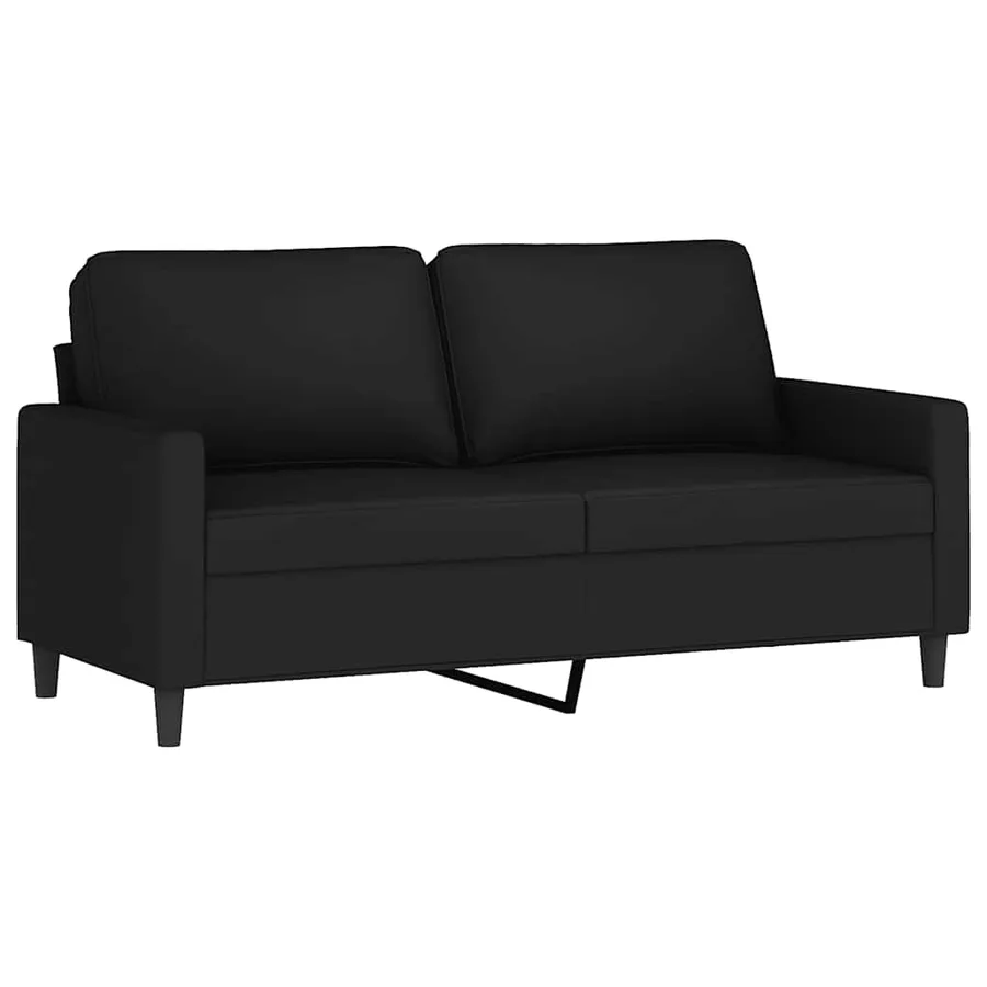 Canapé à 2 places Noir 140 cm Velours - 2