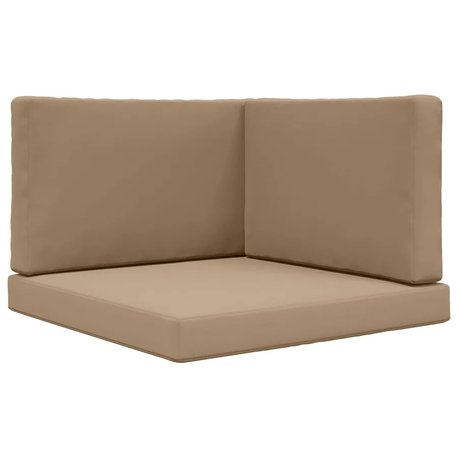 Coussin de canapé d'extérieur 3 pcs Taupe Polyester - 2