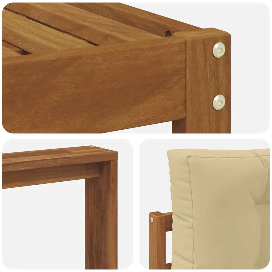 Ensemble de canapés d'extérieur 6 pcs Naturel et Beige - 6