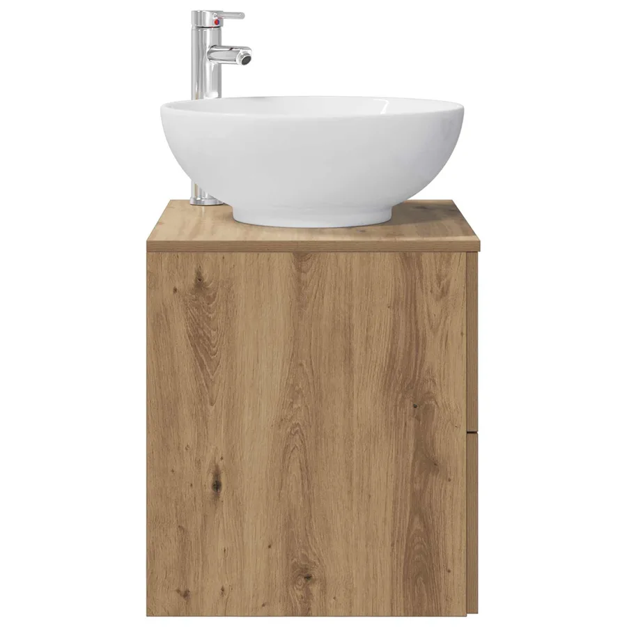 Vanité de lavabo mural Chêne artisanal 49,5 x 44,5 x 66,5 cm - 4