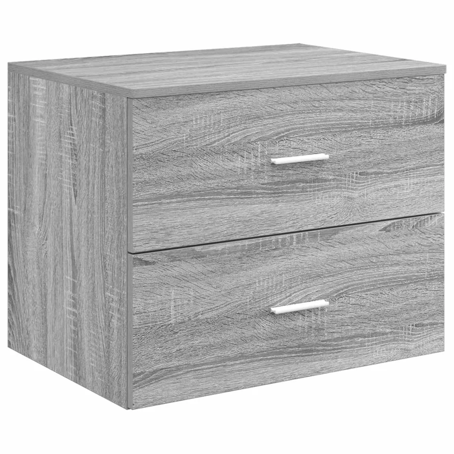 Ensemble de mobilier de salle de bain 4 pcs Sonoma gris - 6