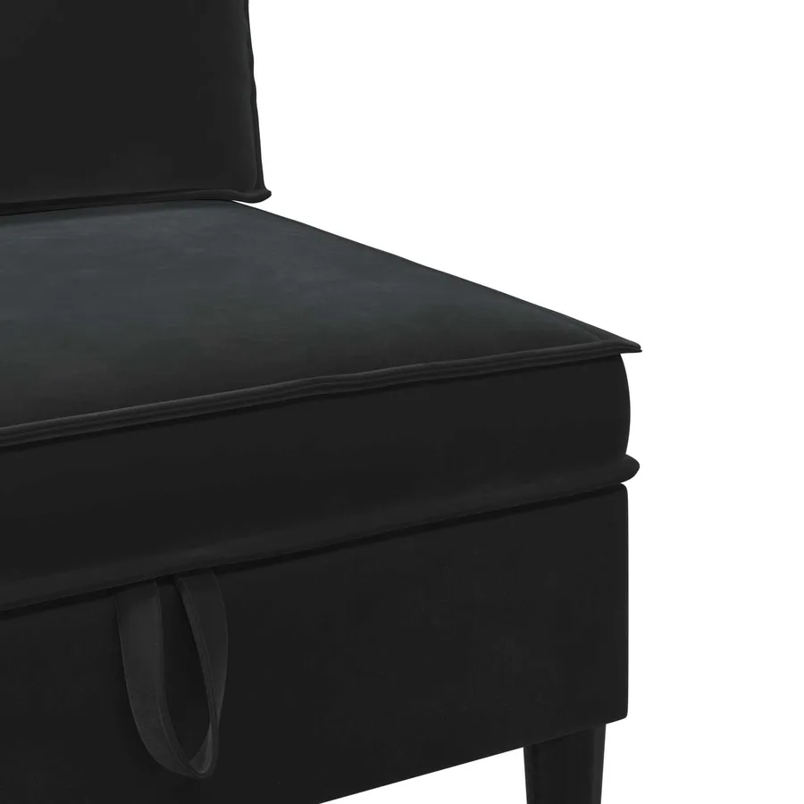 Ensemble de meubles pour le salon 4 pcs Noir Velours - 9