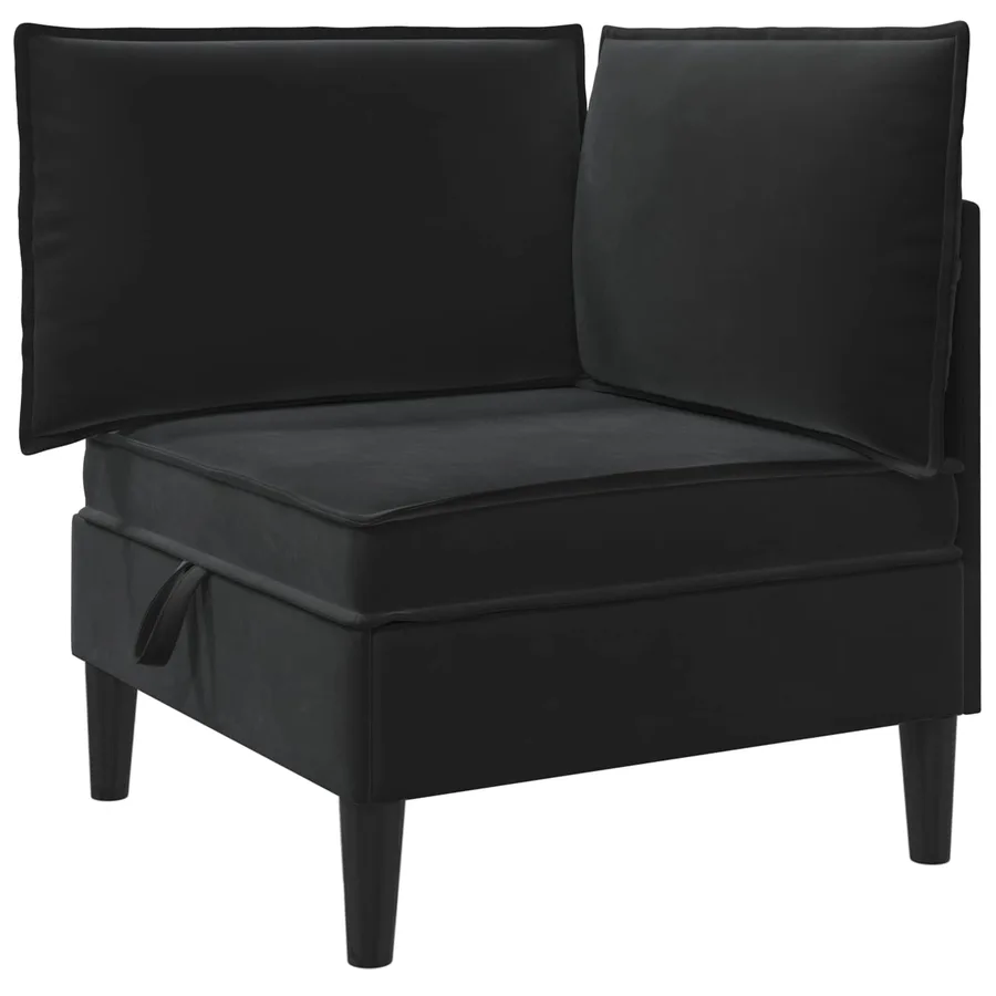 Ensemble de meubles pour le salon 6 pcs Noir Velours - 4