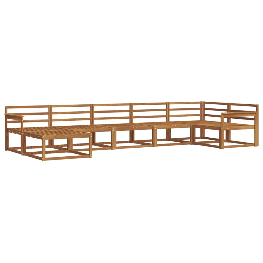 Ensemble de canapés d'extérieur 7 pcs Naturel - 2