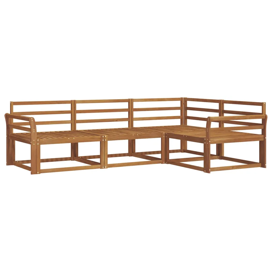 Ensemble de canapés d'extérieur 4 pcs Naturel - 2