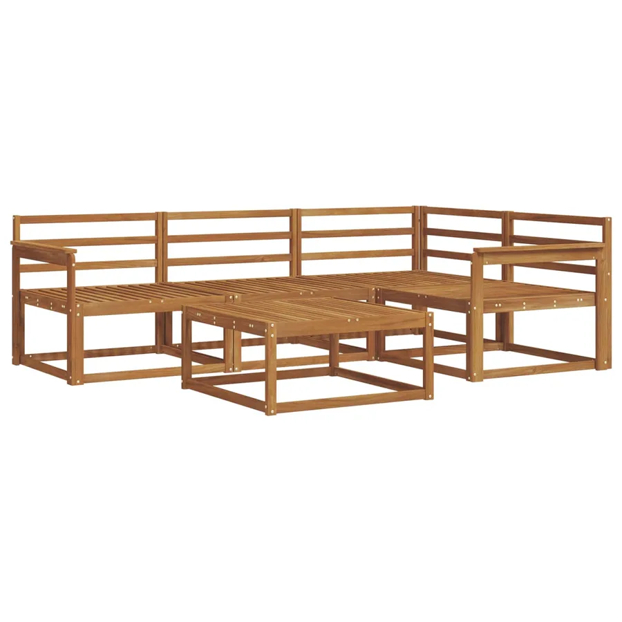 Ensemble de canapés d'extérieur 5 pcs Naturel - 2