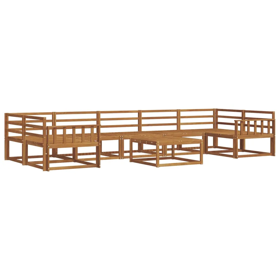 Ensemble de canapés d'extérieur 8 pcs Naturel - 2