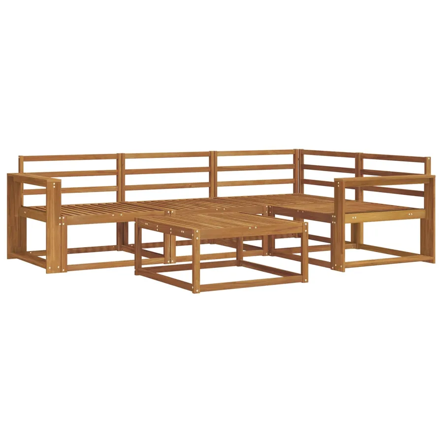 Ensemble de canapés d'extérieur 5 pcs Naturel - 2