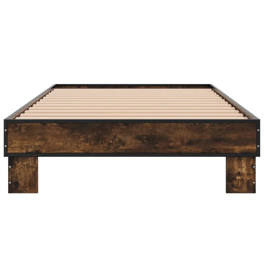 Cadre de lit Chêne fumé 80 x 200 cm Bois d'ingénierie - 4