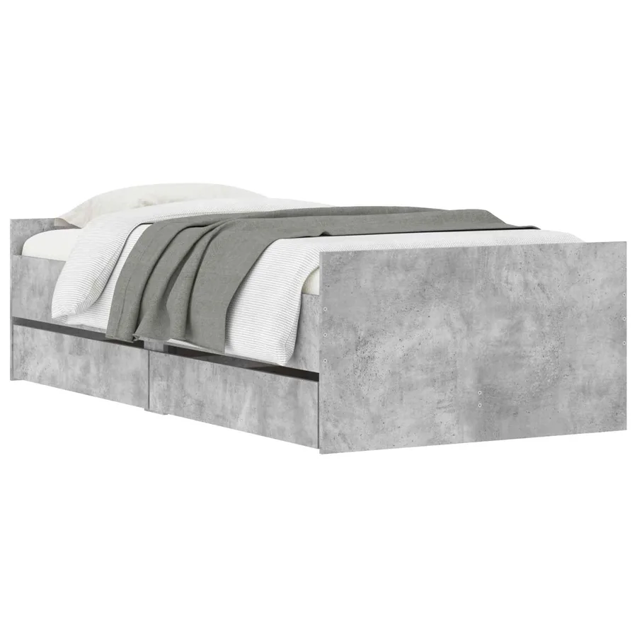 Cadre de lit avec rangement Sonoma gris 80 x 200 cm - 2