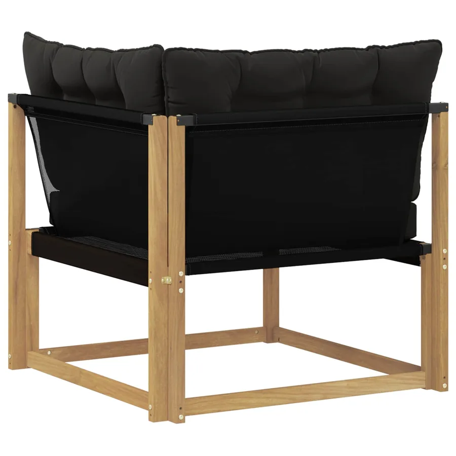 Canapé d'angle extérieur Bois d'acacia massif et Textilène - 6