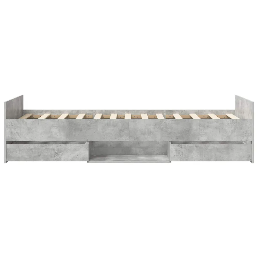 Cadre de lit avec rangement Gris béton 80 x 200 cm - 4