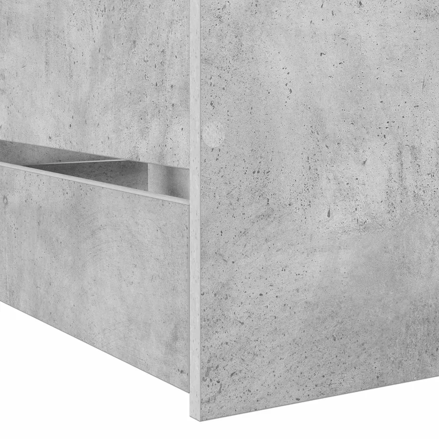Cadre de lit avec rangement Gris béton 80 x 200 cm - 5
