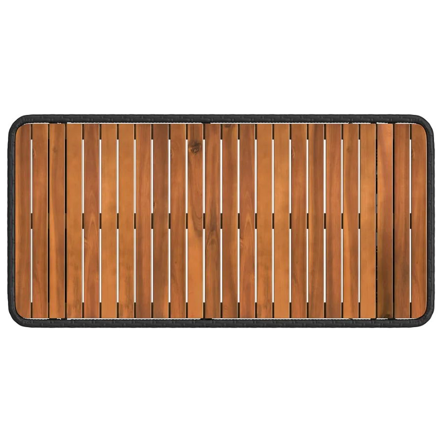 Ensemble de salle à manger pour jardin 4 pcs Noir et gris - 7