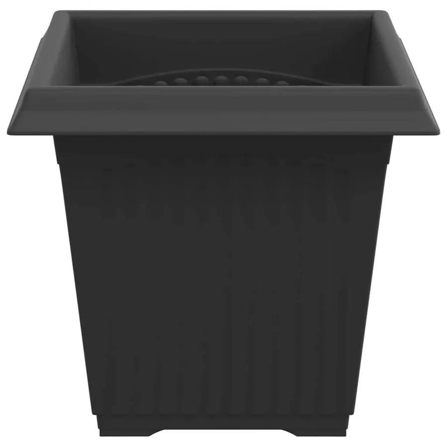 Pot de Fleurs Carré 24 pcs Noir 16 x 16 x 14 cm Plastique - 6