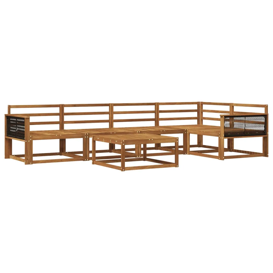 Ensemble de canapés d'extérieur 6 pcs Naturel - 2