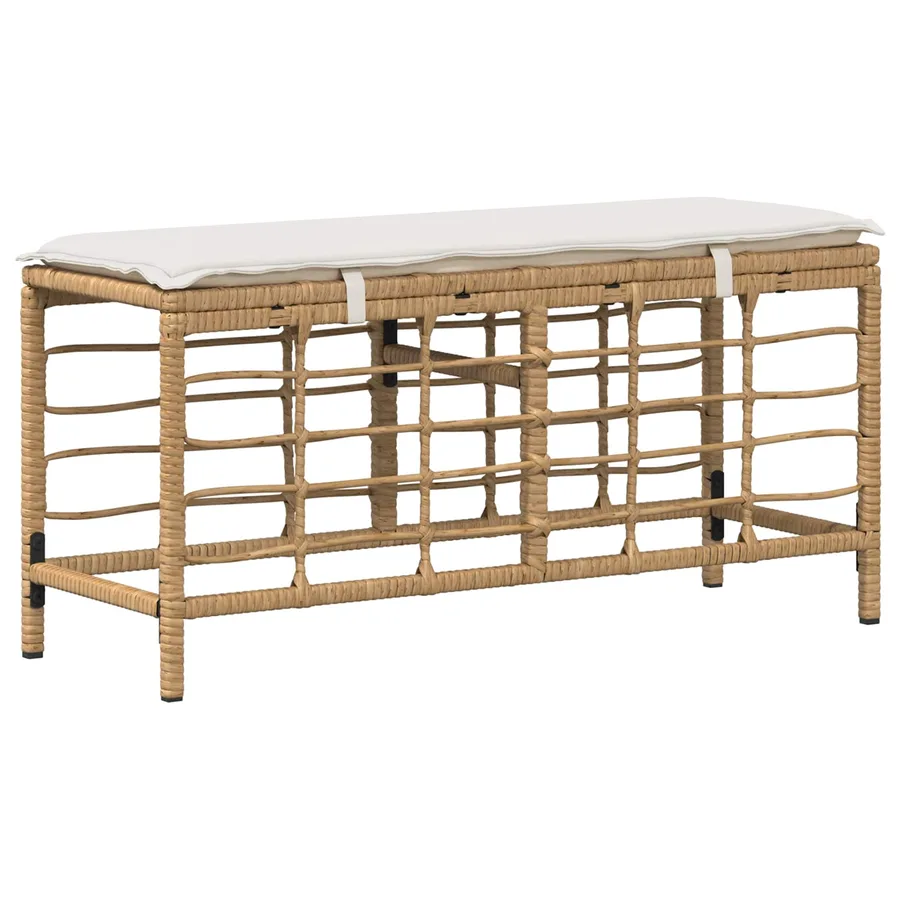 Ensemble de salle à manger pour jardin 3 pcs Nature et Blanc - 4