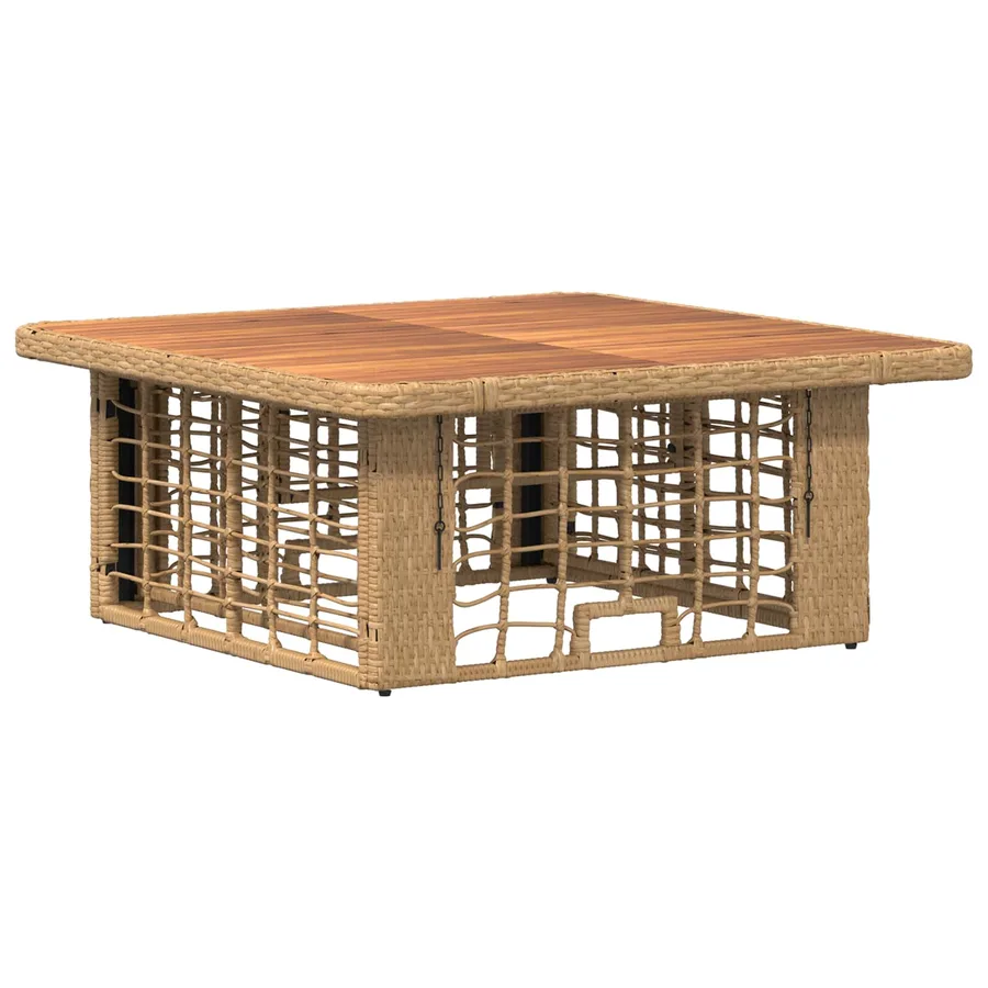 Ensemble de salle à manger pour jardin 3 pcs Nature et Blanc - 5