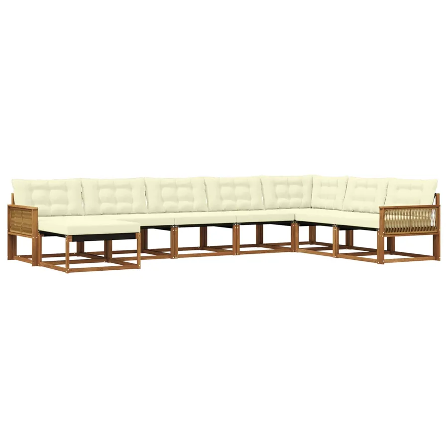 Ensemble de canapés d'extérieur 8 pcs Naturel et Crème - 2