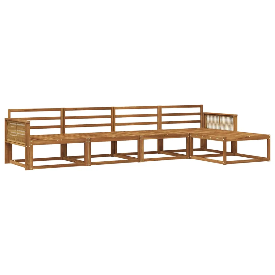 Ensemble de canapés d'extérieur 5 pcs Naturel - 2