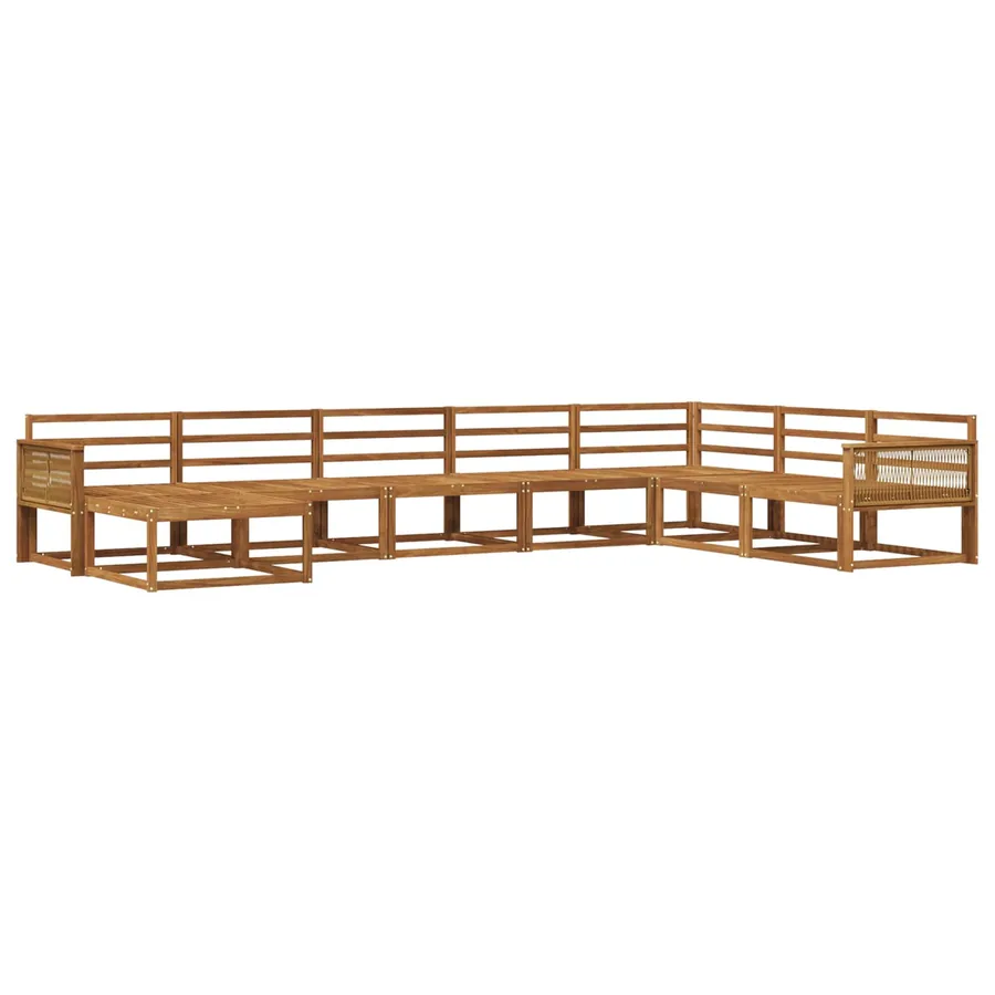 Ensemble de canapés d'extérieur 8 pcs Naturel - 2