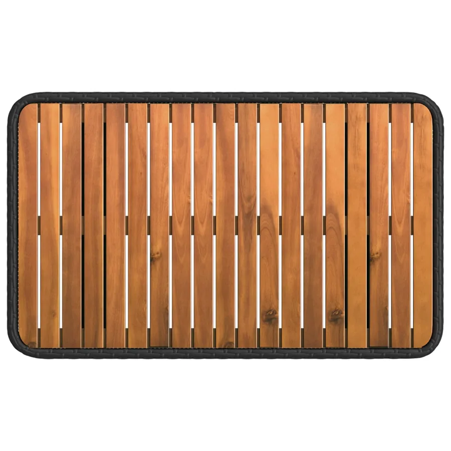 Ensemble de salle à manger pour jardin 3 pcs Noir et gris - 7