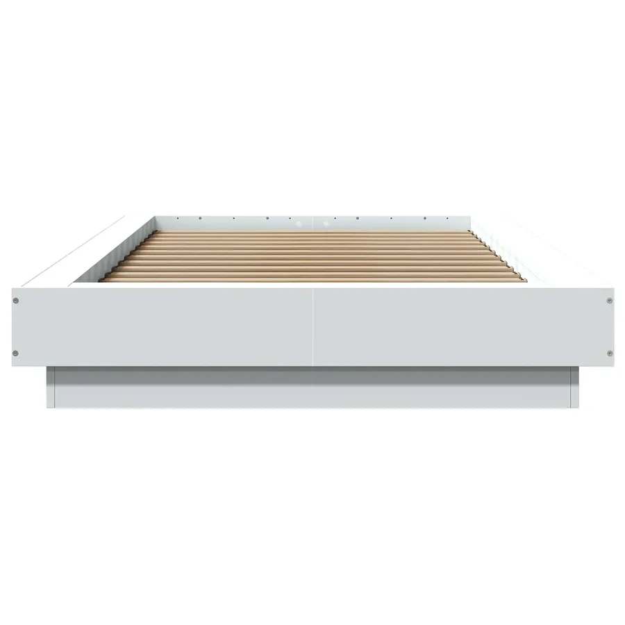 Cadre de lit au sol Blanc 80 x 210 cm Bois d'ingénierie - 4