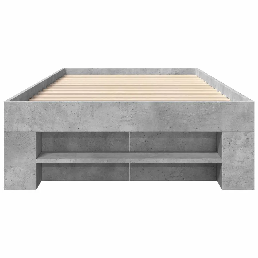 Cadre de lit avec rangement avec tiroir Gris béton 80 x 200 cm - 5