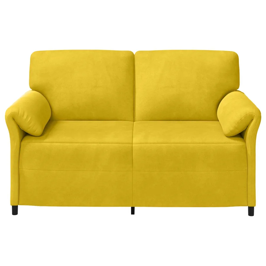 Sofa 2 places Jaune 158 x 83 x 95 cm Velours - 3