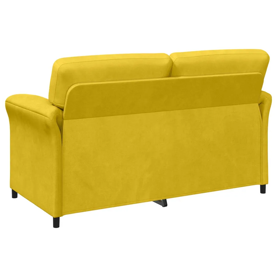 Sofa 2 places Jaune 158 x 83 x 95 cm Velours - 5