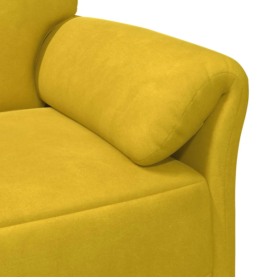 Sofa 2 places Jaune 158 x 83 x 95 cm Velours - 6